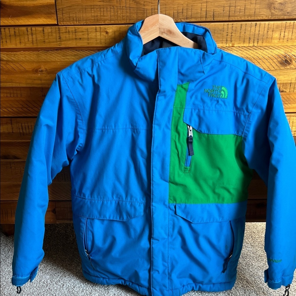 The North Face Kids Blue and Green Jacket
